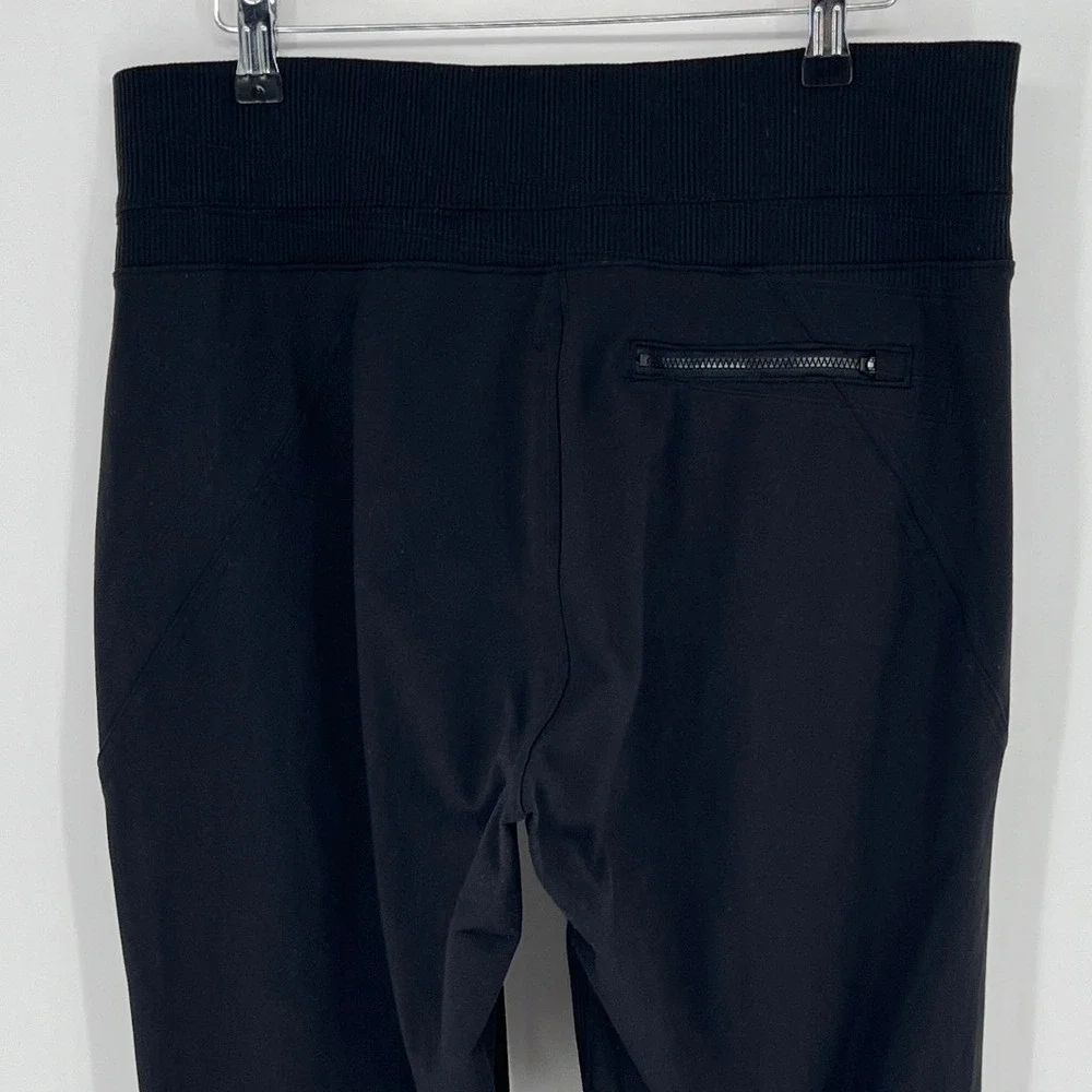 Athleta Venice Jogger Pants Black Zip Pocket Stretch Athletic Women M Medium - Picture 7 of 11